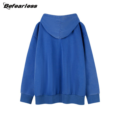 Cracked Graphic Washed Hoodie WN23590