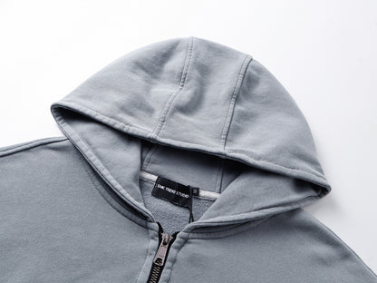 Heavyweight Wash Damage Zipper Hoodie WN25592