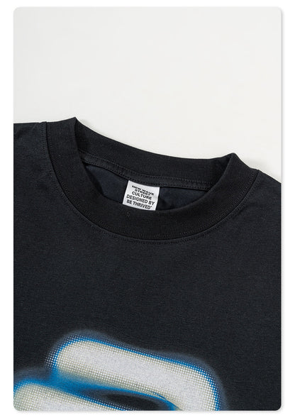 Oversize Print Short Sleeve T-Shirt WN7828