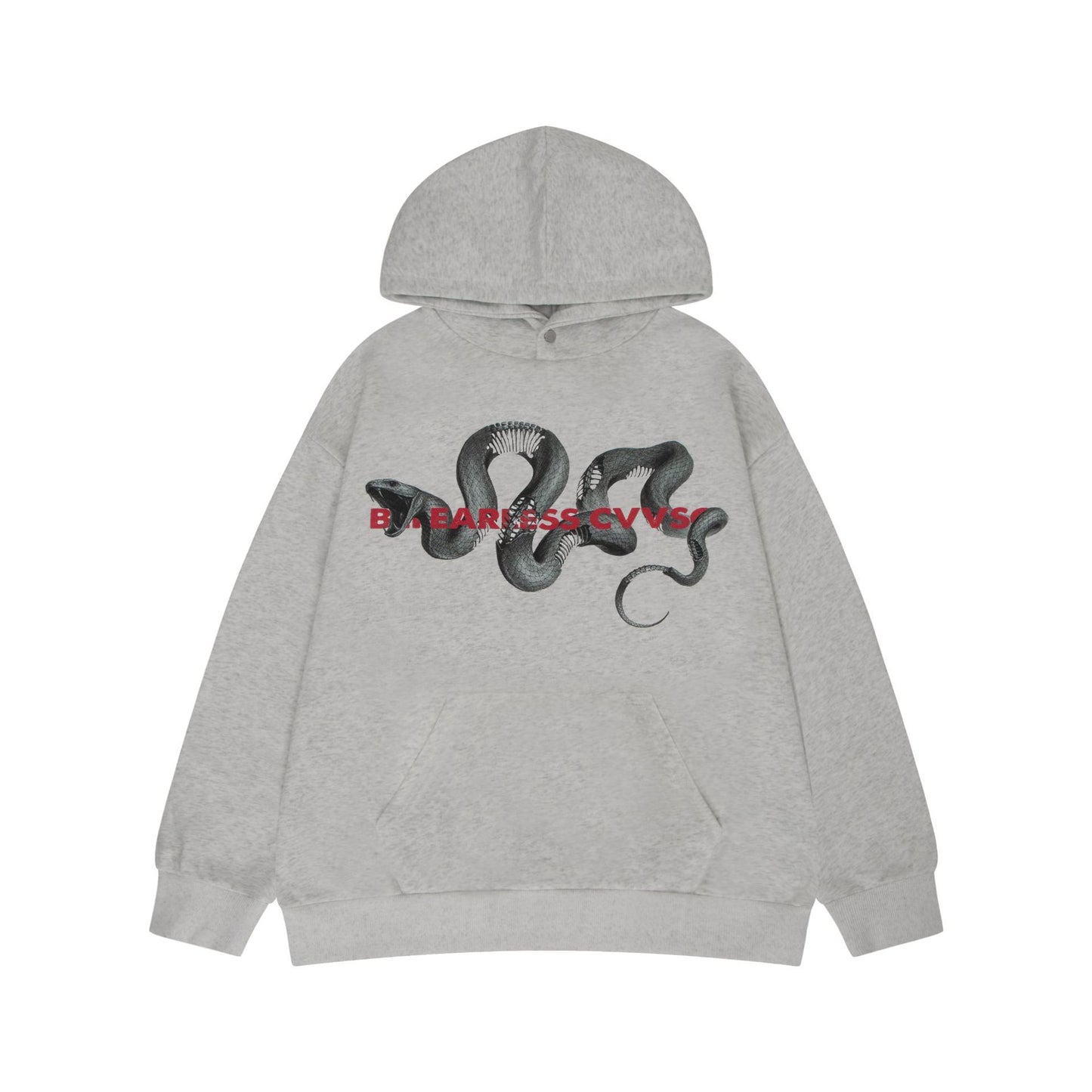 Washed Snake Print Pullover Hoodie WN23061