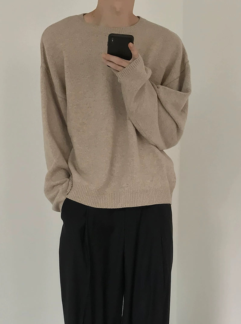 Wool Batwing Short Knit Sweater WN21518