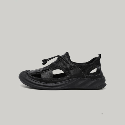 Cut-Out Mesh Panel Slip-On Sandals WN23463