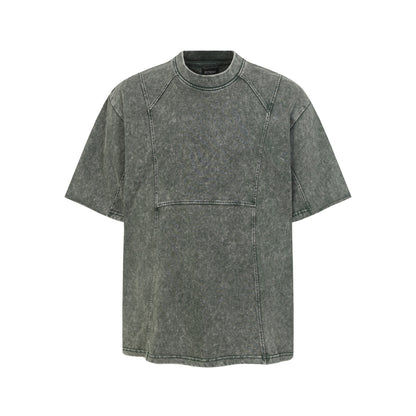 Washed Damage Pure Cotton Short Sleeve T-Shirt WN23055