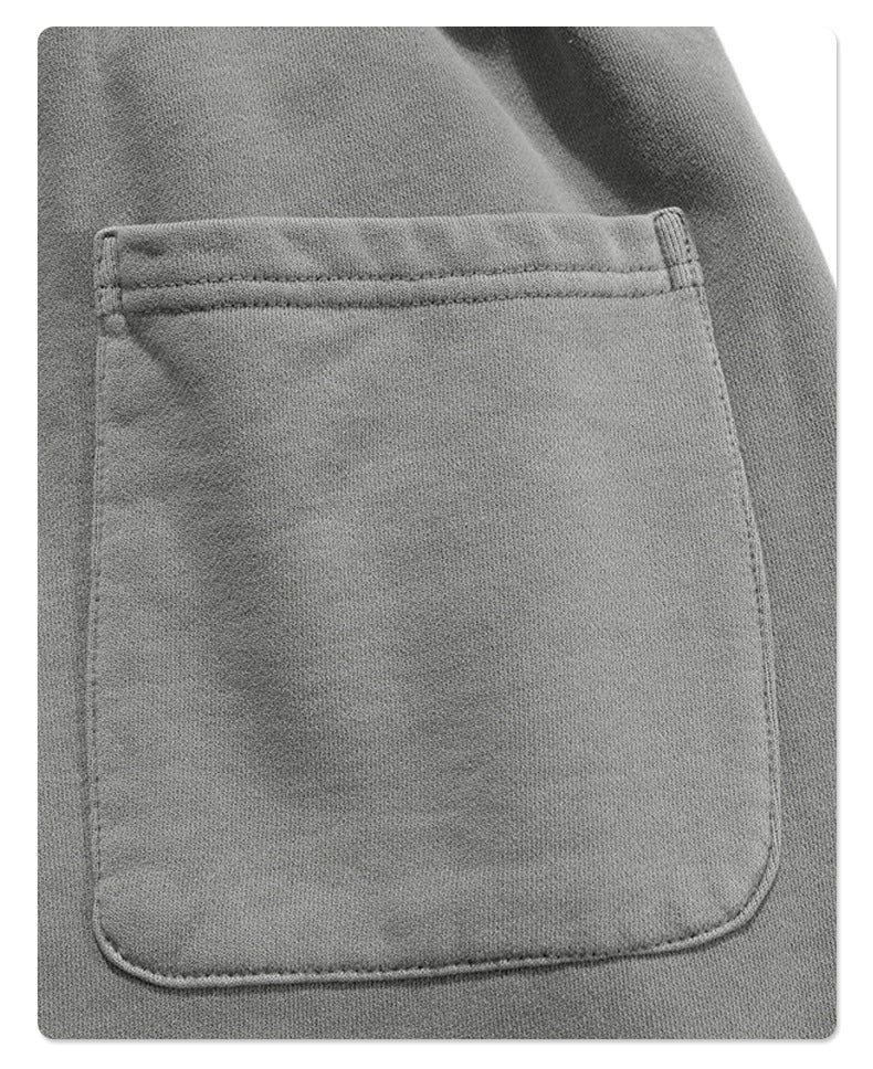 Washed Vintage Raw Edge Short Sweatpants WN6628