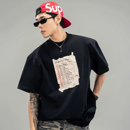 Graphic Letter Print Short Sleeve T-Shirt WN20860