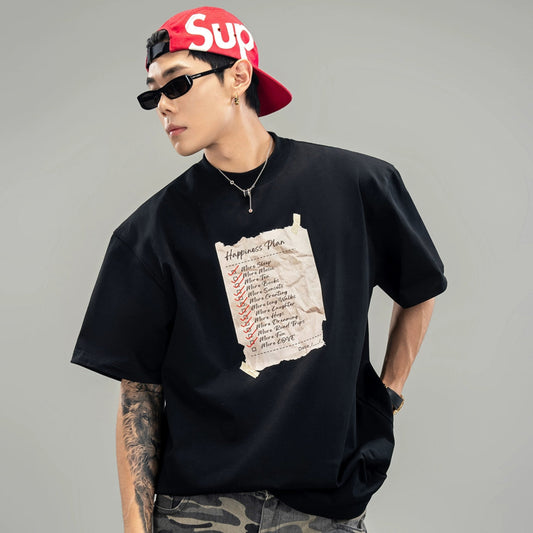 Graphic Letter Print Short Sleeve T-Shirt WN20860