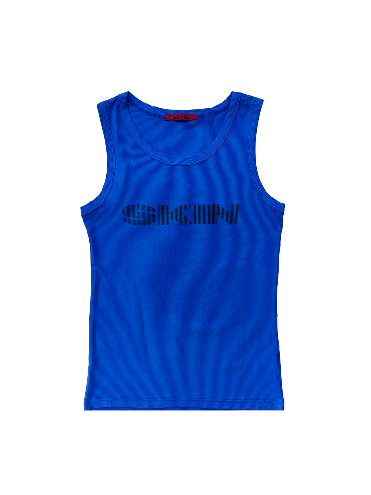 Ribbed Logo Print Tank Top WN27230