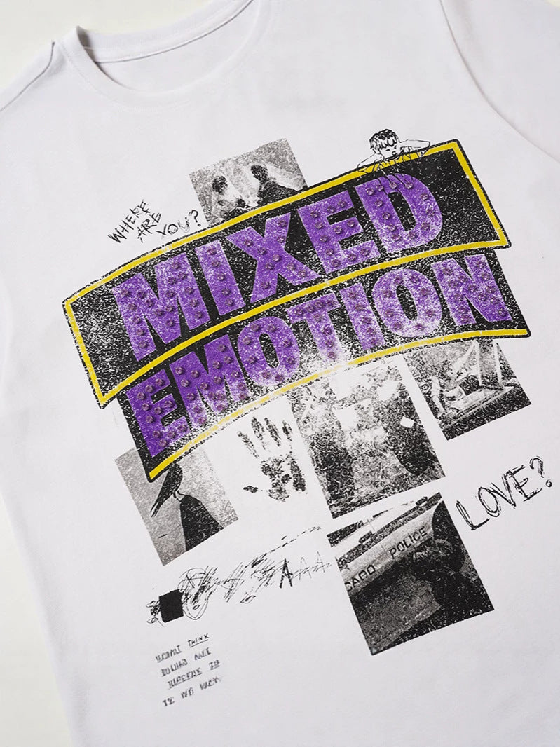Washed Letter Graphic Short Sleeve T-Shirt WN28084