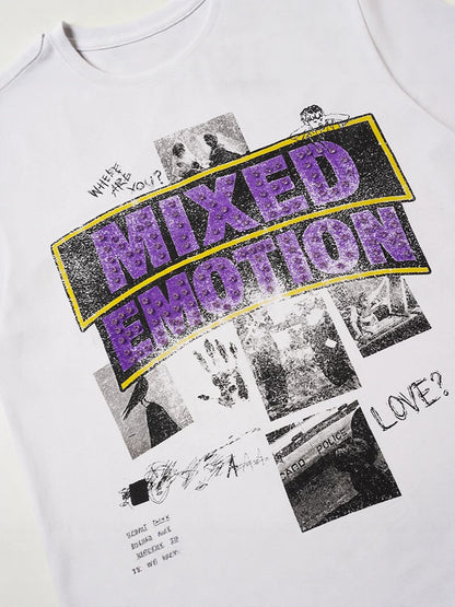 Washed Letter Graphic Short Sleeve T-Shirt WN28084
