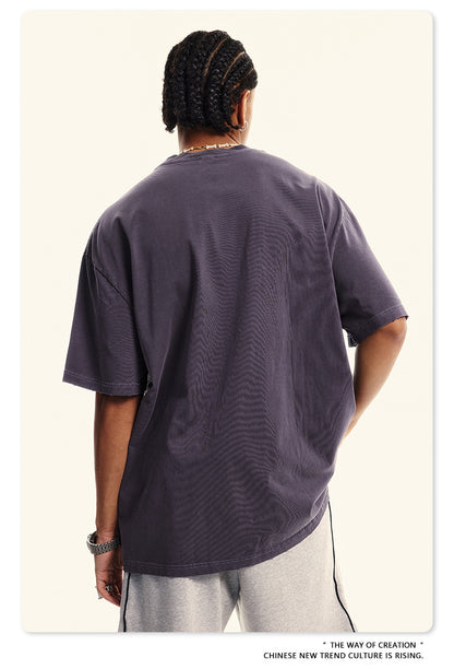 Damage Wash Round Neck Short Sleeve T-Shirt WN6060