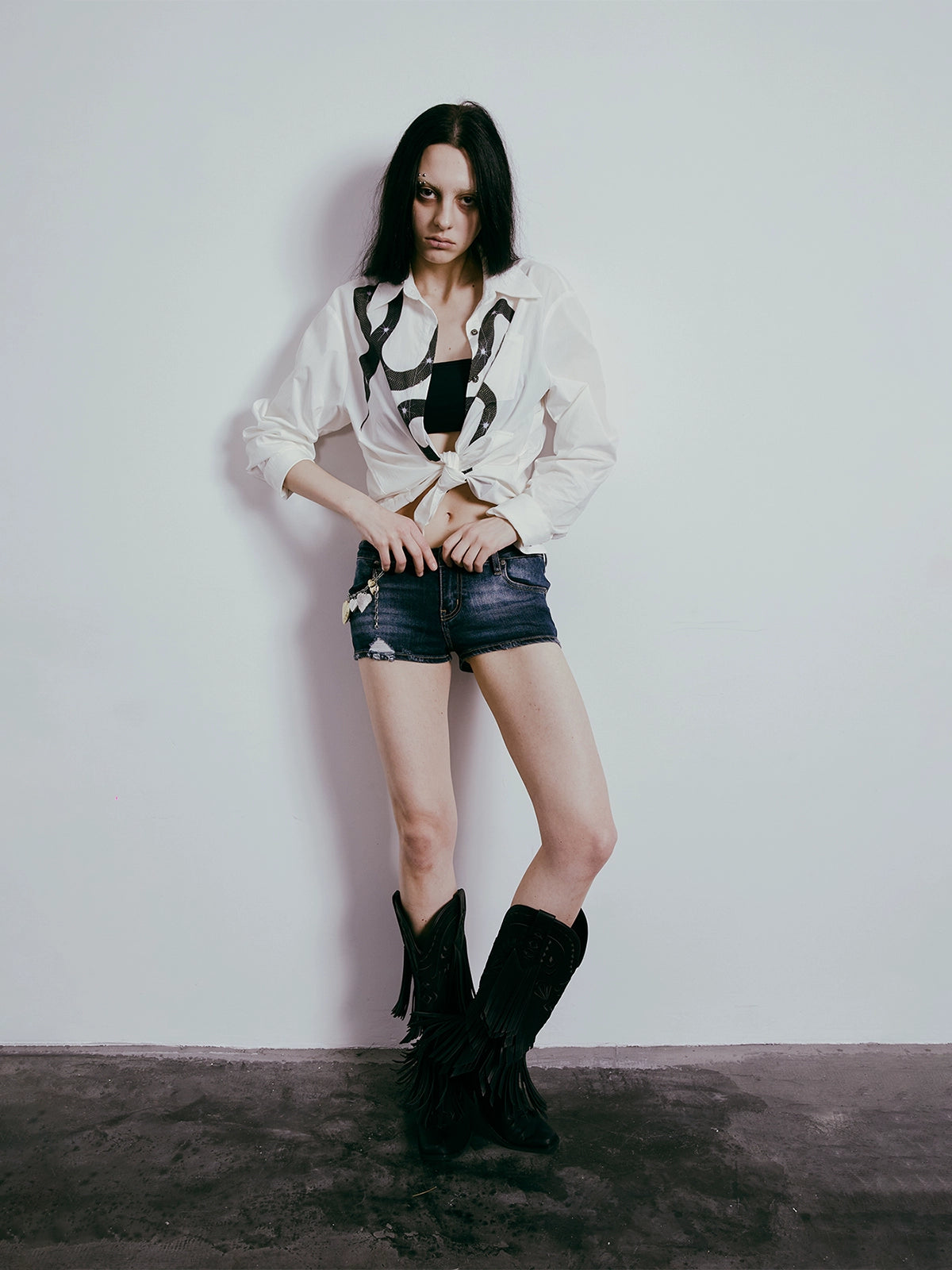 Snake Print Long Sleeve Shirt WN19029