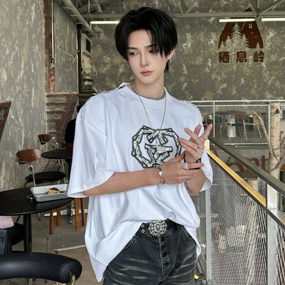WN25135 Yang Yifan trendy brand belt men's belt jeans belt youth Korean style men's personalized perforated new product WN25135