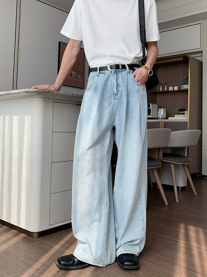 Washed Wide Leg Denim Jeans WN20417