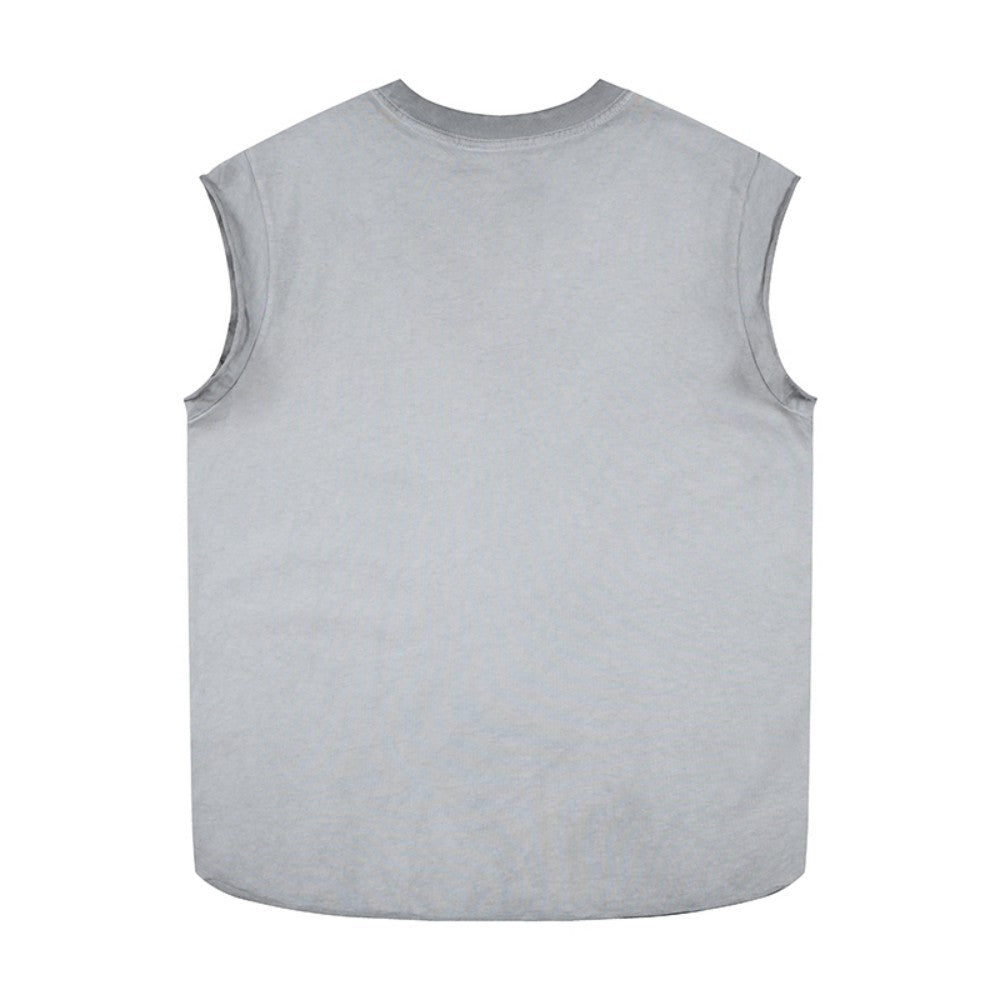 Cross Graphic Damage Sleeveless T-Shirt WN28060
