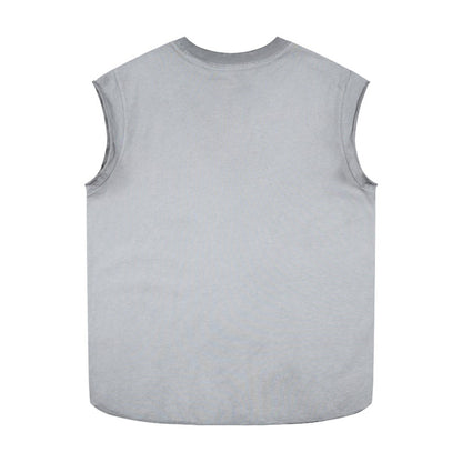 Cross Graphic Damage Sleeveless T-Shirt WN28060