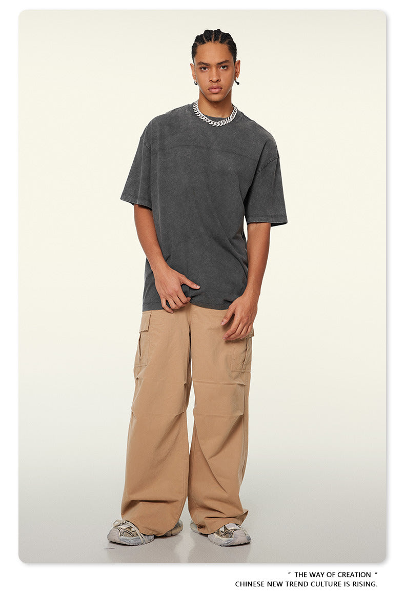 Washed Heavyweight Oversize Short Sleeve T-Shirt WN6078