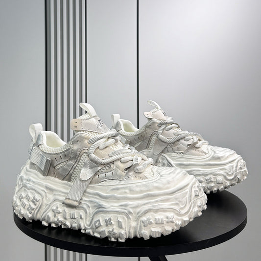 Metallic Strap Platform Chunky Sole Sneakers WN24683