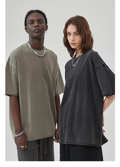 Oversize Washed Short-sleeve T-shirt WN6626