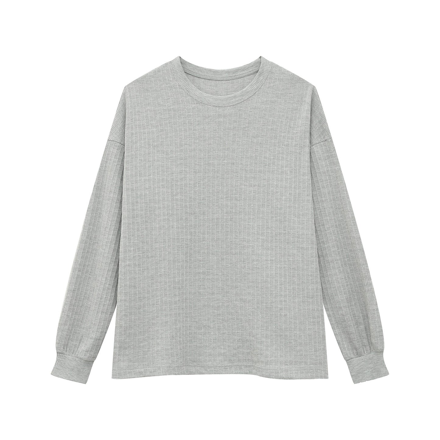 Rib Texture Long Sleeve T-Shirt WN24921