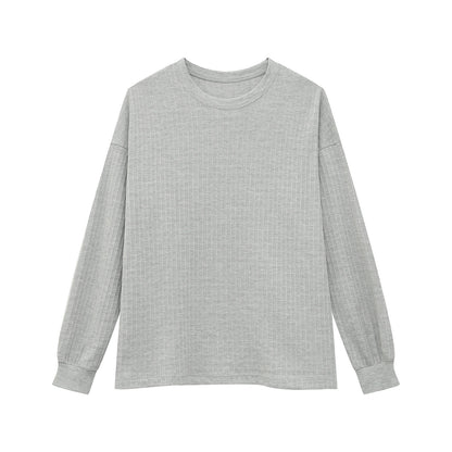 Rib Texture Long Sleeve T-Shirt WN24921