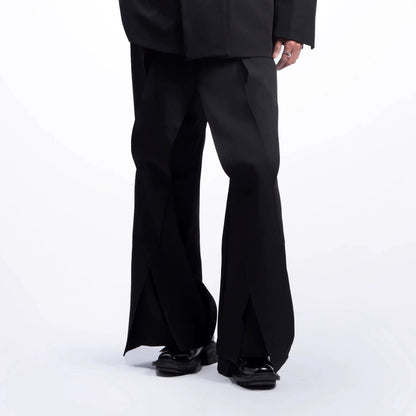 Asymmetrical Oversize Tailored Jacket & Draped Wide Leg Trousers Setup WN20636