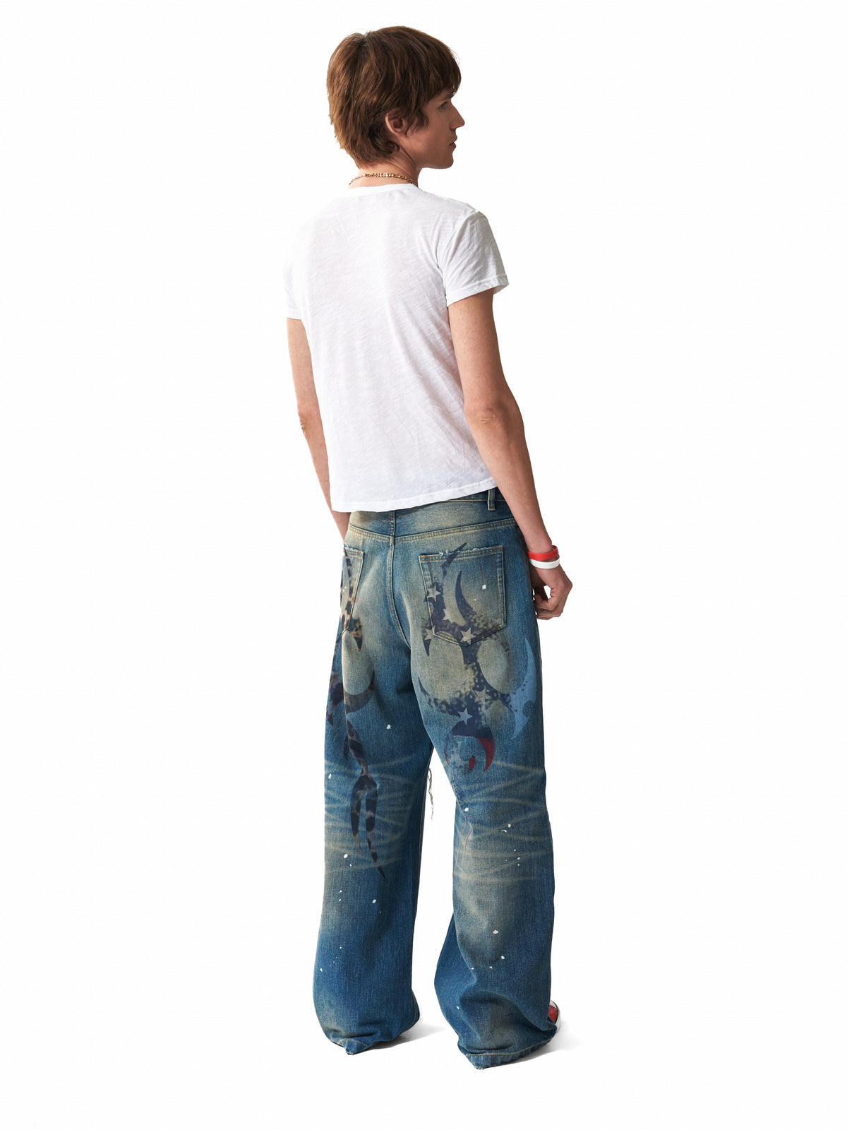 Henley Neck Graphic Print Short Sleeve T-Shirt WN27195