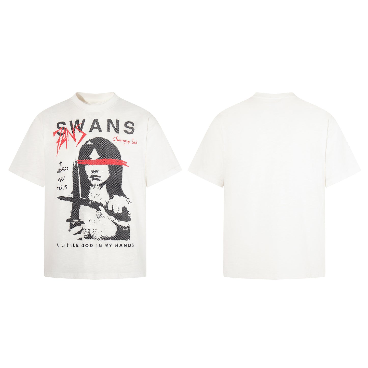 Slub Cotton Graphic Print Short Sleeve T-Shirt WN25705