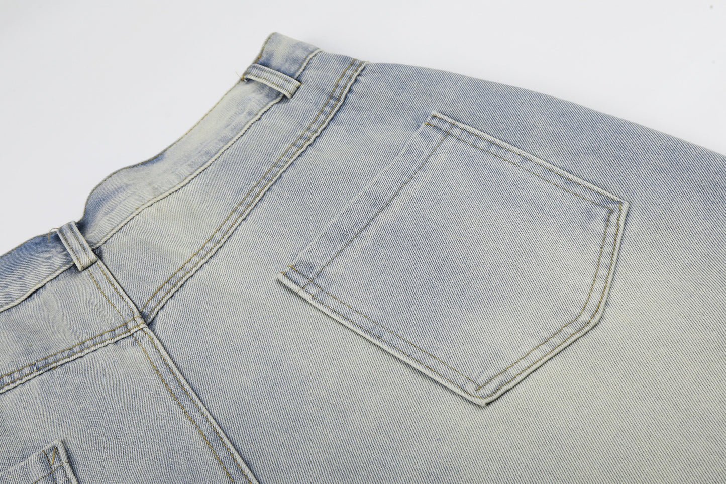 Letter Star Print Denim Half Jeans WN25412