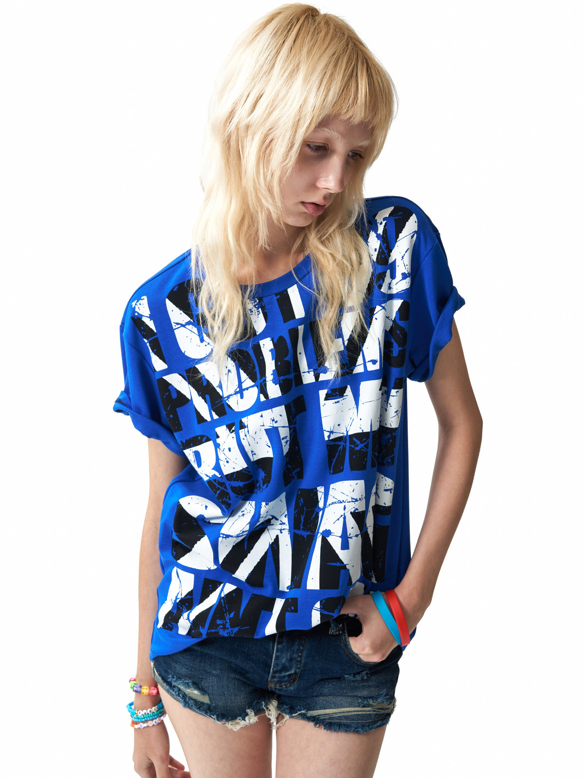 Letter Graphic Print Short Sleeve T-Shirt & Long Sleeve T-Shirt WN27211