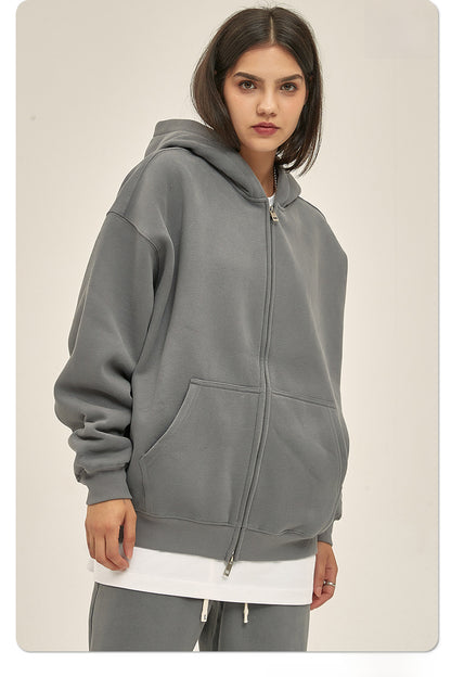 Oversize Heavyweight Zipper Hoodie & Heavyweight Sweatpants Setup WN6640