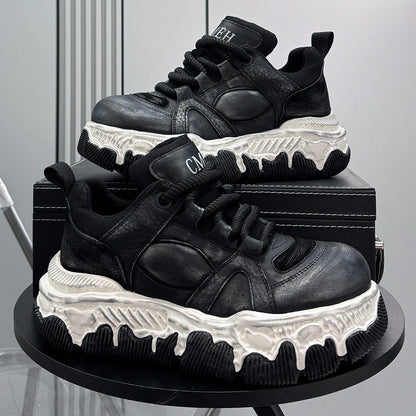 Panel Rope Lace Chunky Sole Sneakers WN24663