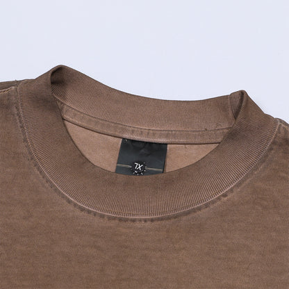 Plain Washed Oversize Short Sleeve T-Shirt WN18585