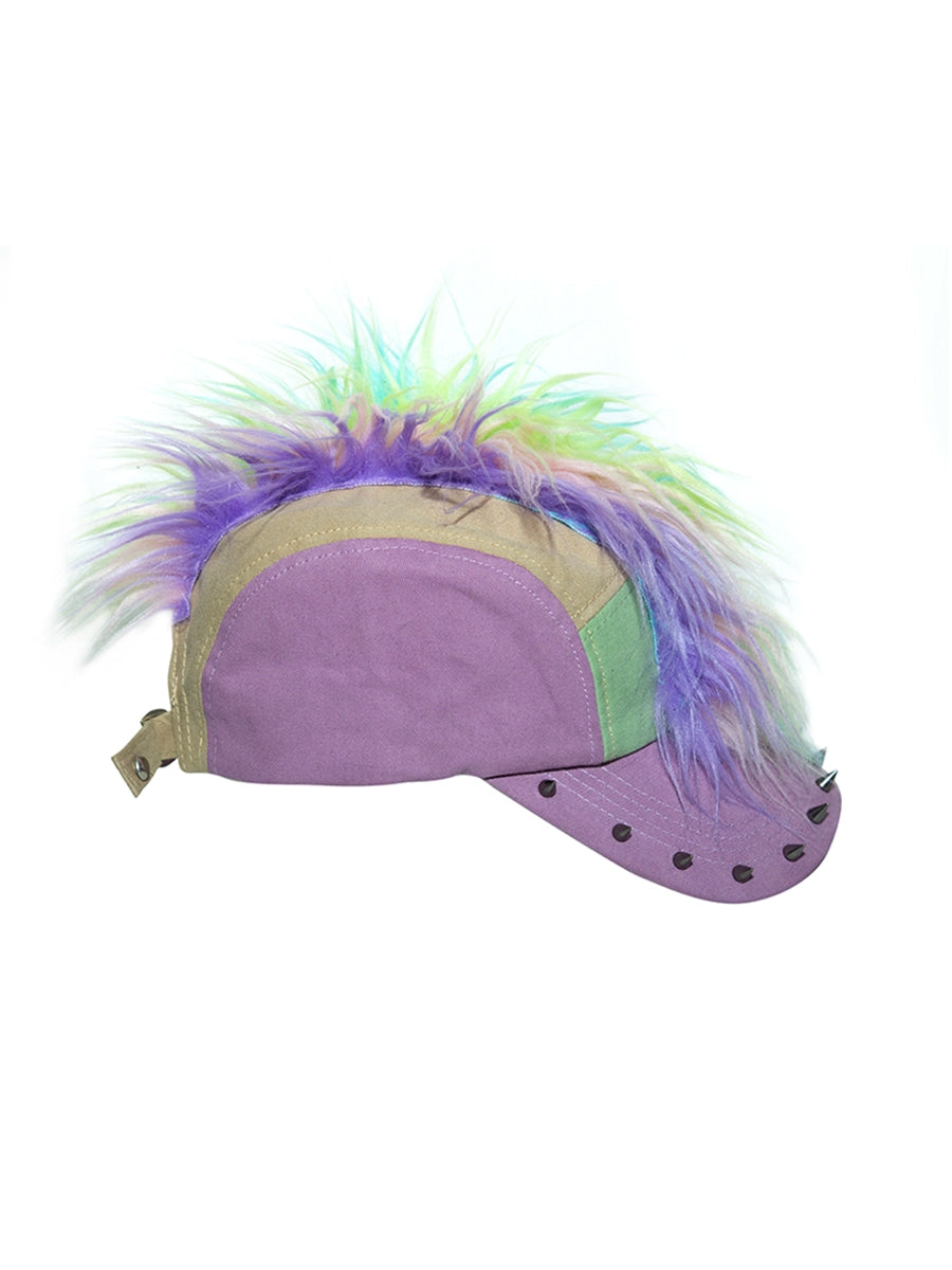 Colorful Tassel Mohawk Rivet Cap WN21132