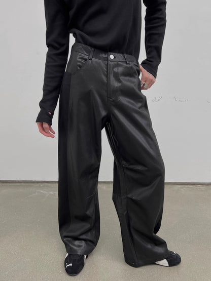 Shiny Straight Trousers WN10802