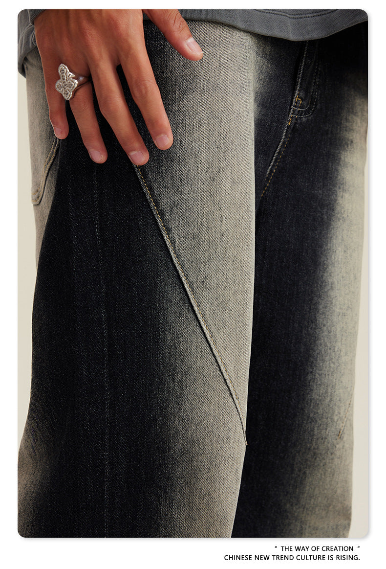 Washed Damage Flare Denim Jeans WN6415