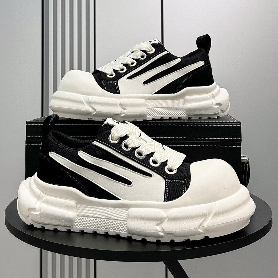 Panel Platform Chunky Sole Sneakers WN24715