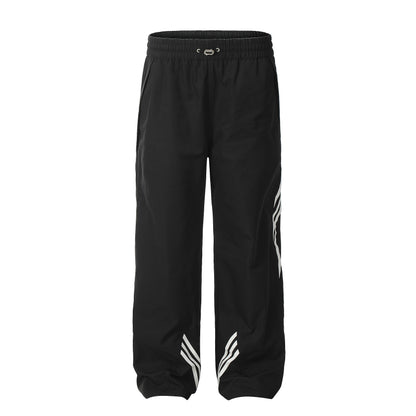 Stripe Patchwork Flare Sporty Pants WN19525