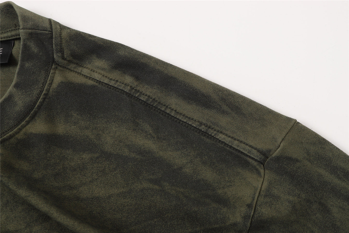 Washed Panel Raw Hem Short Sleeve T-Shirt WN26766
