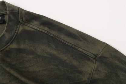Washed Panel Raw Hem Short Sleeve T-Shirt WN26766