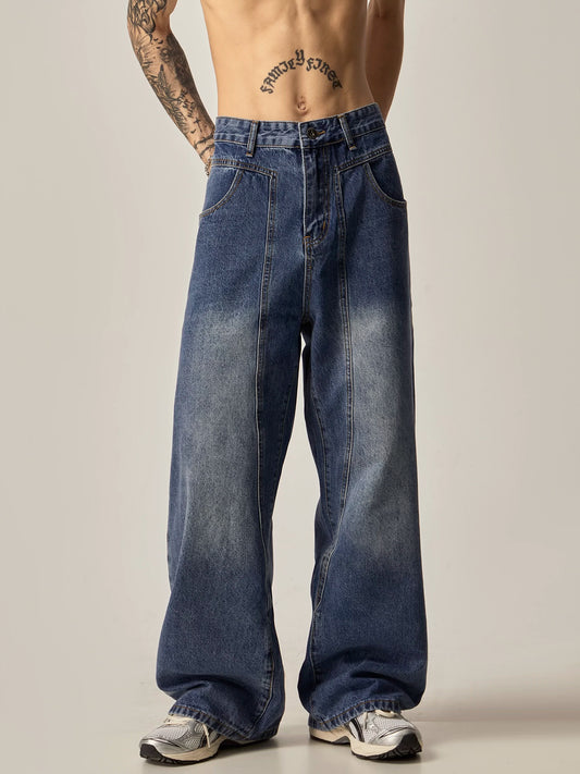 Wide-leg Straight Denim Jeans WN6226
