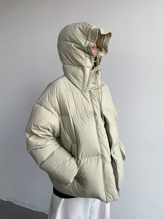 Hooded White Duck Down Puffer Jacket WN9665