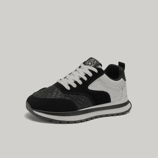 Color Block Platform Lace-Up Sneakers WN23494