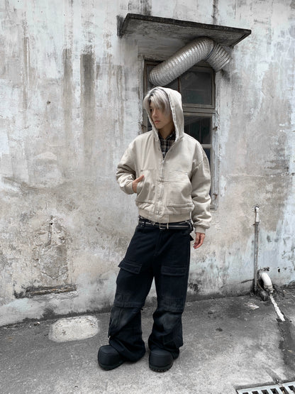 Short Hooded Thick Jacket WN22237