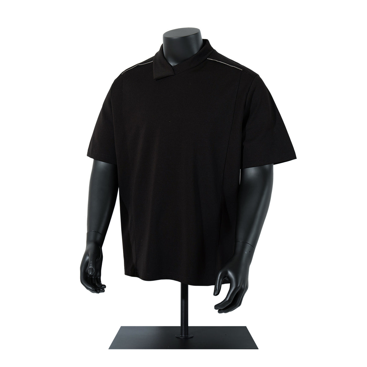 Zipper Design Heavyweight Short Sleeve T-Shirt WN26854