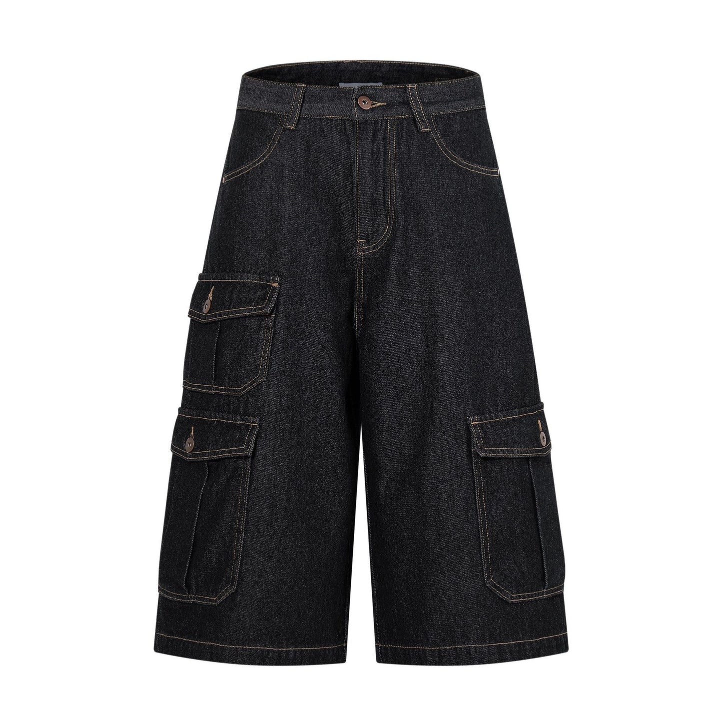 Wide Cargo Denim Half Jeans WN25807