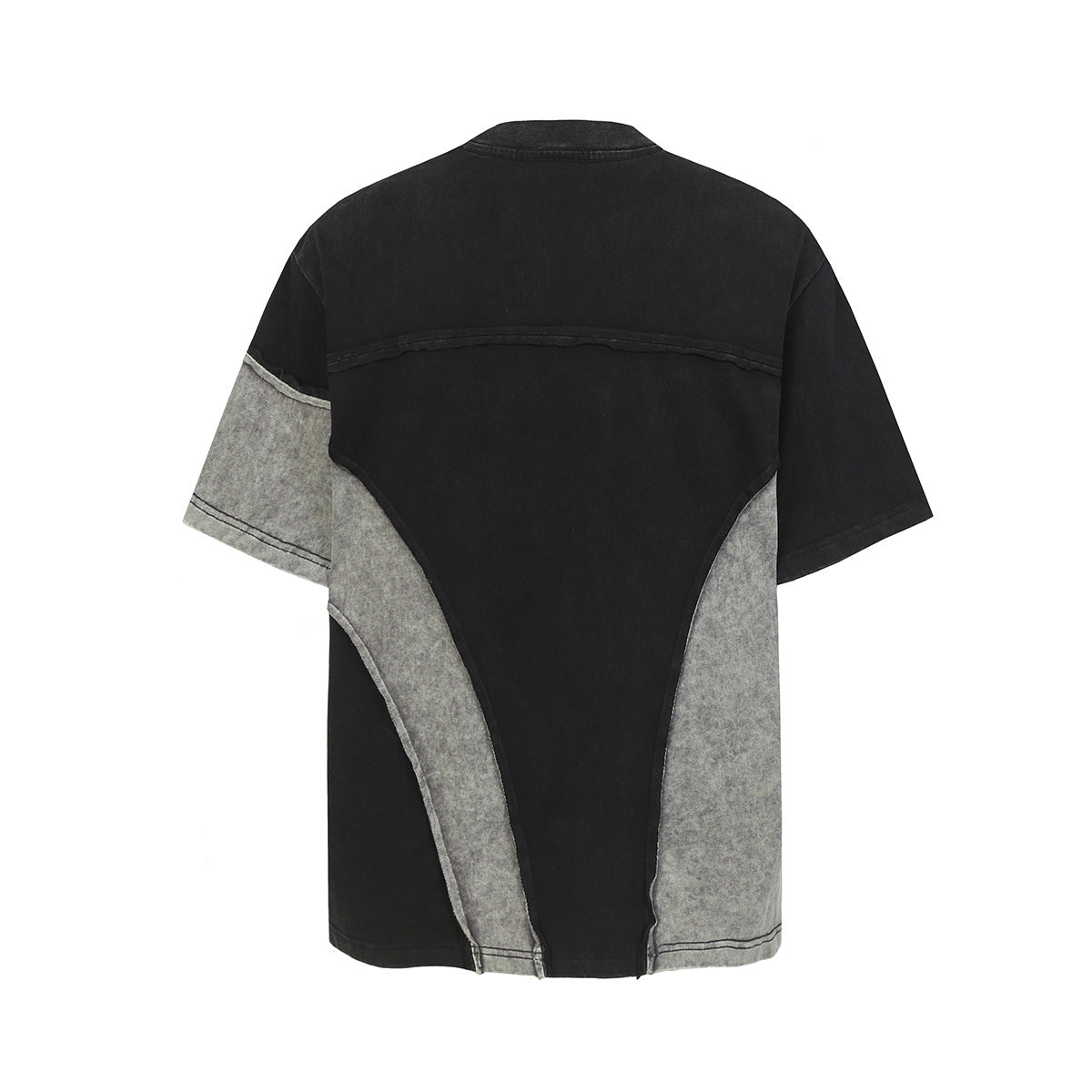 Cotton Wash Raw Edge Oversize Short Sleeve T-Shirt WN25576