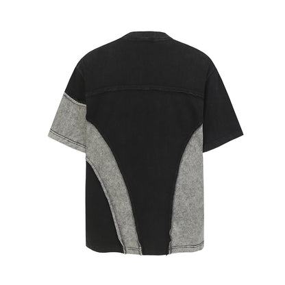 Cotton Wash Raw Edge Oversize Short Sleeve T-Shirt WN25576