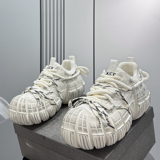 Tire-Sole Platform Lace-Up Sneakers WN24802