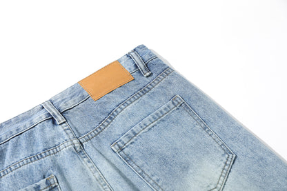 Washed Damage Flare Denim Jeans WN26095