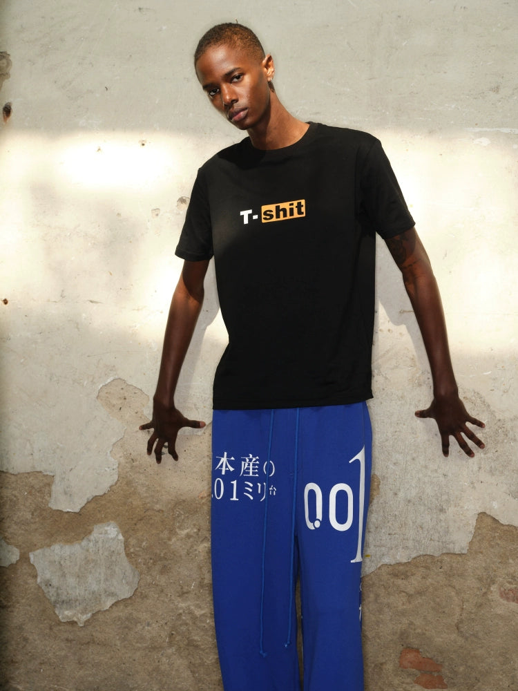 Letter Print Short Sleeve T-Shirt WN21311